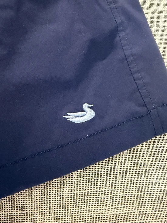 Southern Marsh Swim Trunks Men Medium Blue Duck Logo Elastic Waist Shorts - Picture 3 of 13